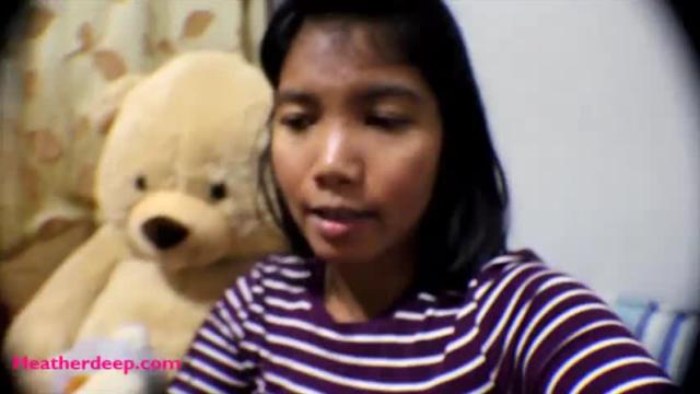 Thai teenager heather deep gives blowjob and gets cum