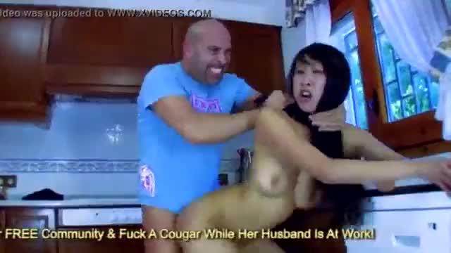 Asian housewife sharon lee ass fucked at the kitchen
